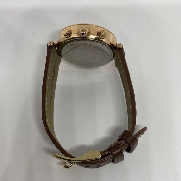 Michael Kors Parker MK5896 Women's Brown Leather Analog Dial Quartz Watch WO335 - Picture 11 of 12